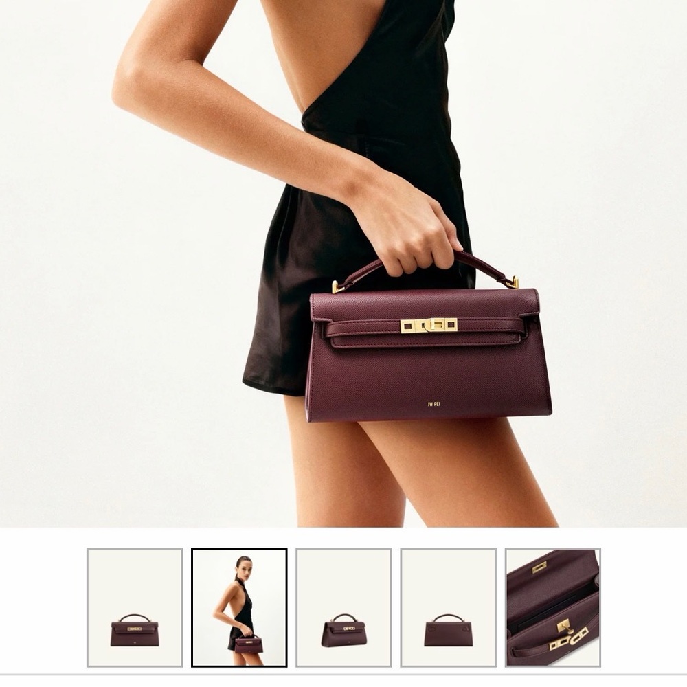 JW PEI Burgundy Satchel with Gold Hardware - Picture 4 of 5